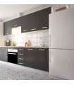 Cozinha completa KIT-KIT NEW com rodapé e bancada 240 cm cor cinzenta