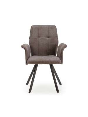 Pack de 2 sillones elegantes en gris oscuro