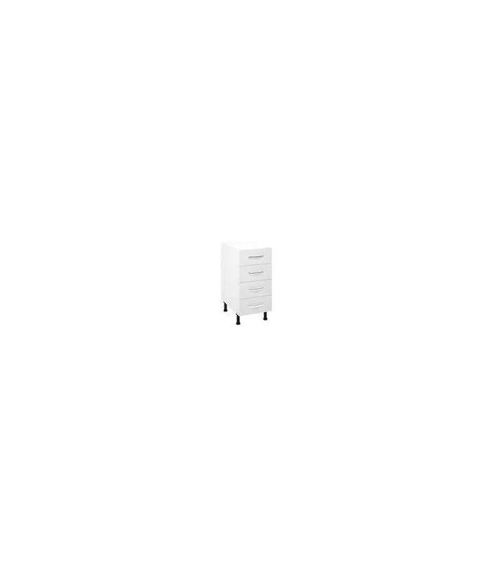 Mueble cocina bajo 4 cajones blanco funcional