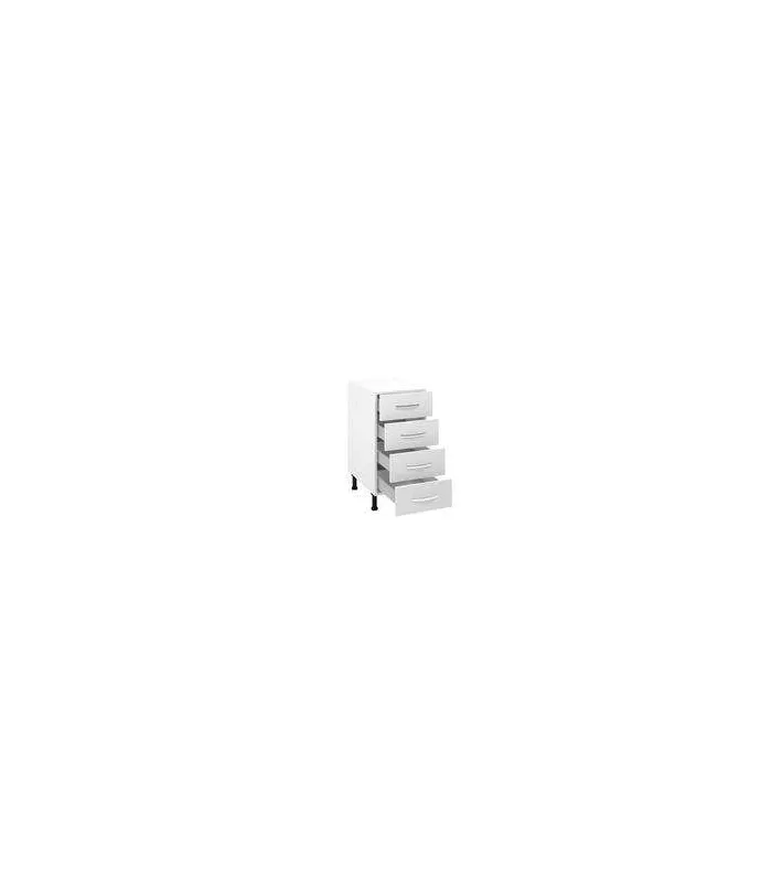 Mueble cocina bajo 4 cajones blanco funcional