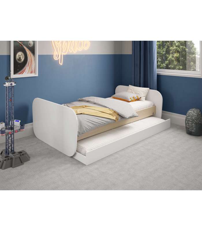 copy of CAMA NIDO 0.90 KIARA 90X190 BLANCO/NATURAL C/SOMIE