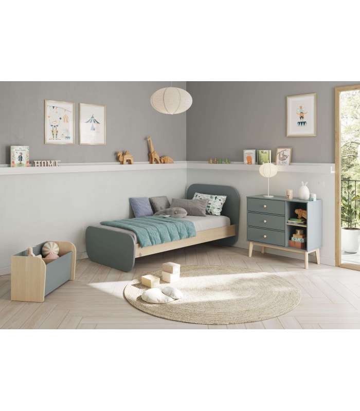 copy of CAMA NIDO 0.90 KIARA 90X190 BLANCO/NATURAL C/SOMIE