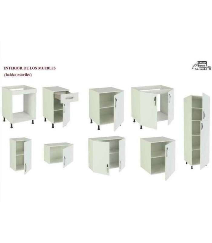 MD BLOCK Modelo Kit-Kit Cocina completa 3 metros(ancho) color