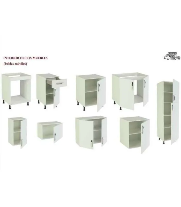 MD BLOCK Modelo Kit-Kit Cocina completa 3 metros(ancho) color