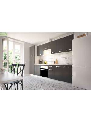 Cocina completa gris parís 3 metros, diseño elegante
