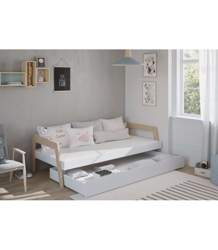 copy of CAMA NIDO 0.90 KIARA 90X190 BLANCO/NATURAL C/SOMIE