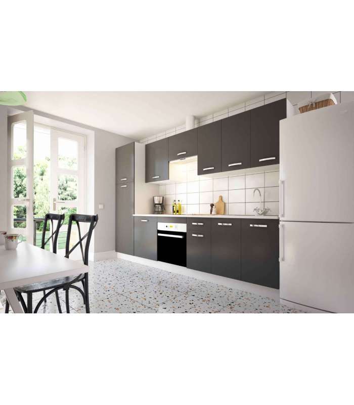 MD BLOCK Modulos bajos Mueble cocina bajo con 4 cajones en gris