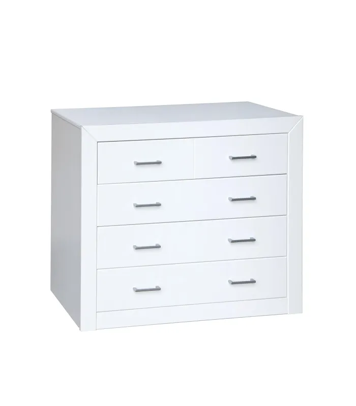 Cómoda blanca de 4 cajones para dormitorios