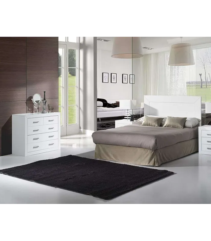 Cómoda blanca de 4 cajones para dormitorios