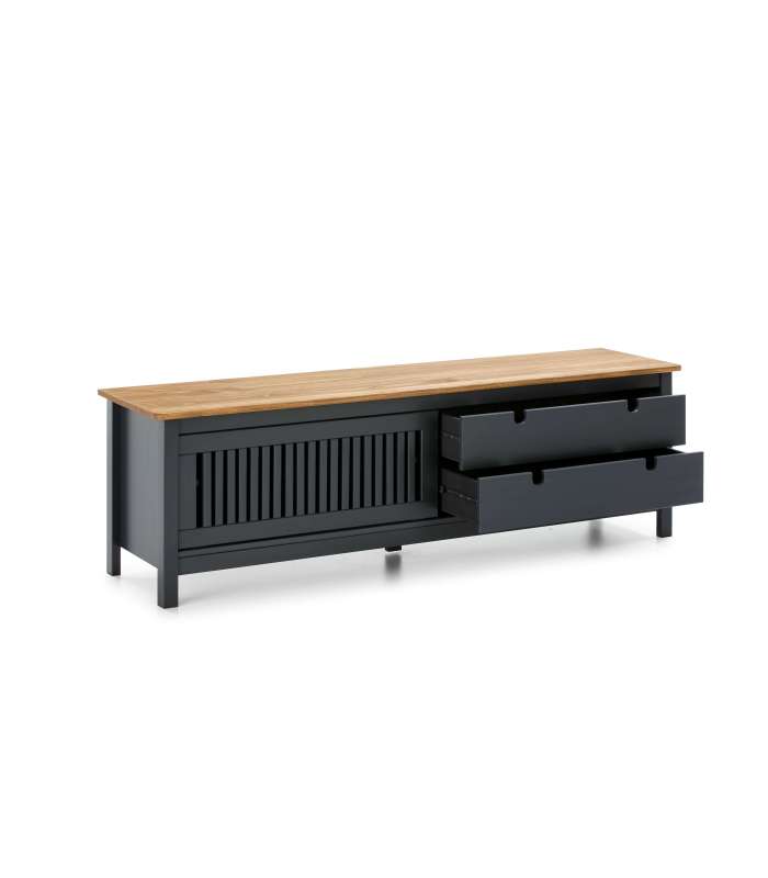 MUEBLE TV BRUNA 1PTACORR/2C CERA/GRIS ANT