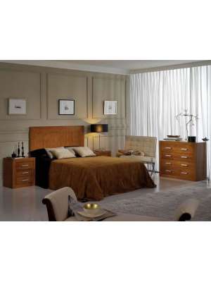 Ensemble Matrimonial I Kinus-Nova tête de lit 135, commode et 2