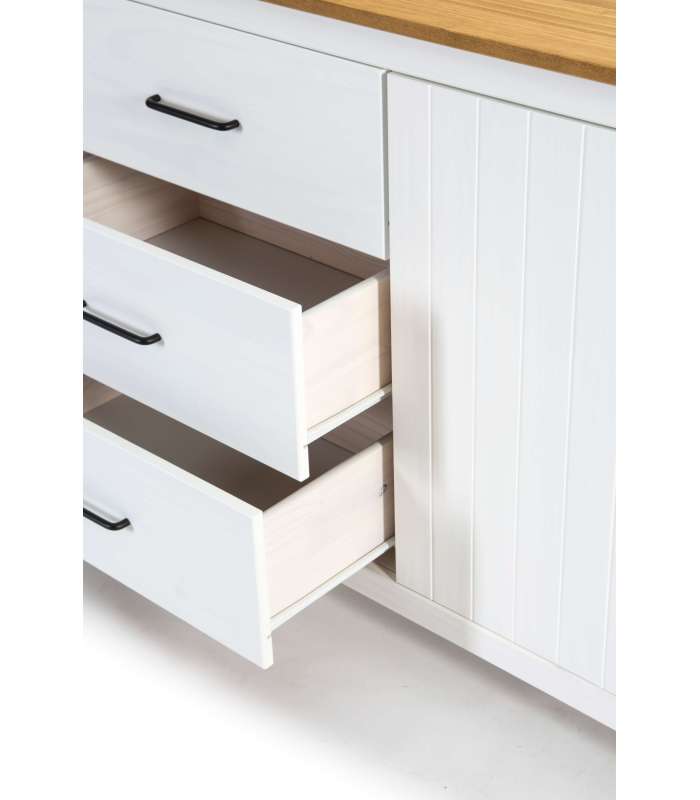 MKRIC Aparadores MIRANDA SIDEBOARD 3P3C BRANCO/CERA