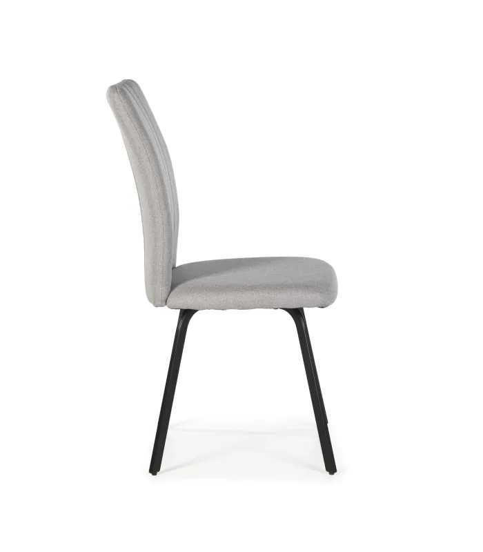 Pack de 4 sillas Betty en gris claro, diseño elegante