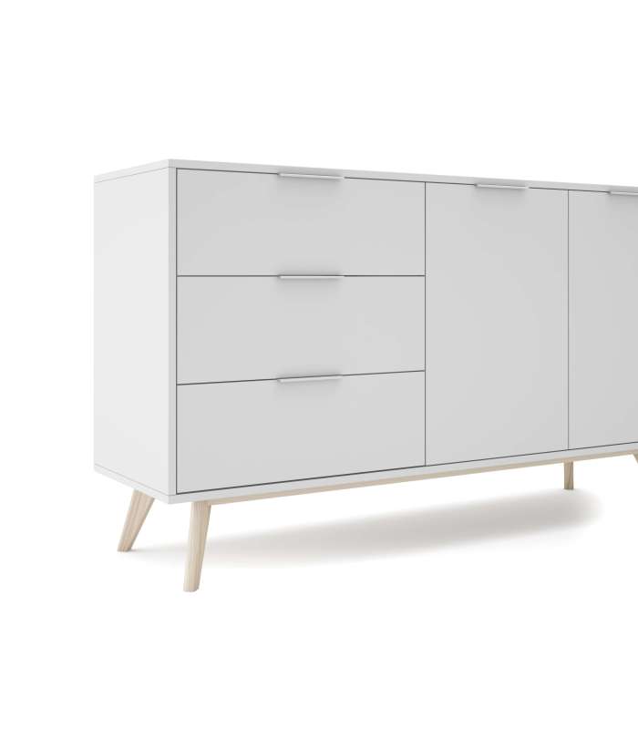 MKRIC Aparadores MIRANDA SIDEBOARD 3P3C BRANCO/CERA