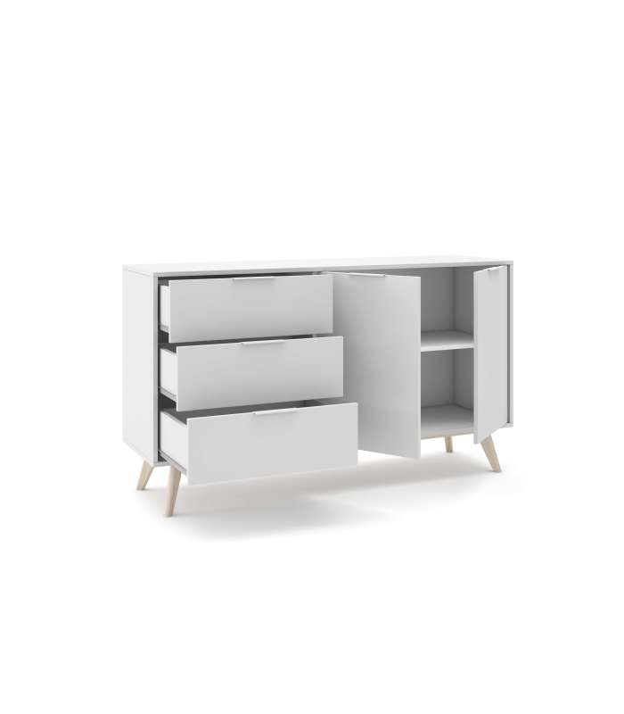 MKRIC Aparadores MIRANDA SIDEBOARD 3P3C BRANCO/CERA