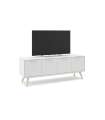 Mueble para televisión 4 puertas Campos acabado blanco/blanco cera 53cm(alto) 140cm(ancho) 40cm(largo)