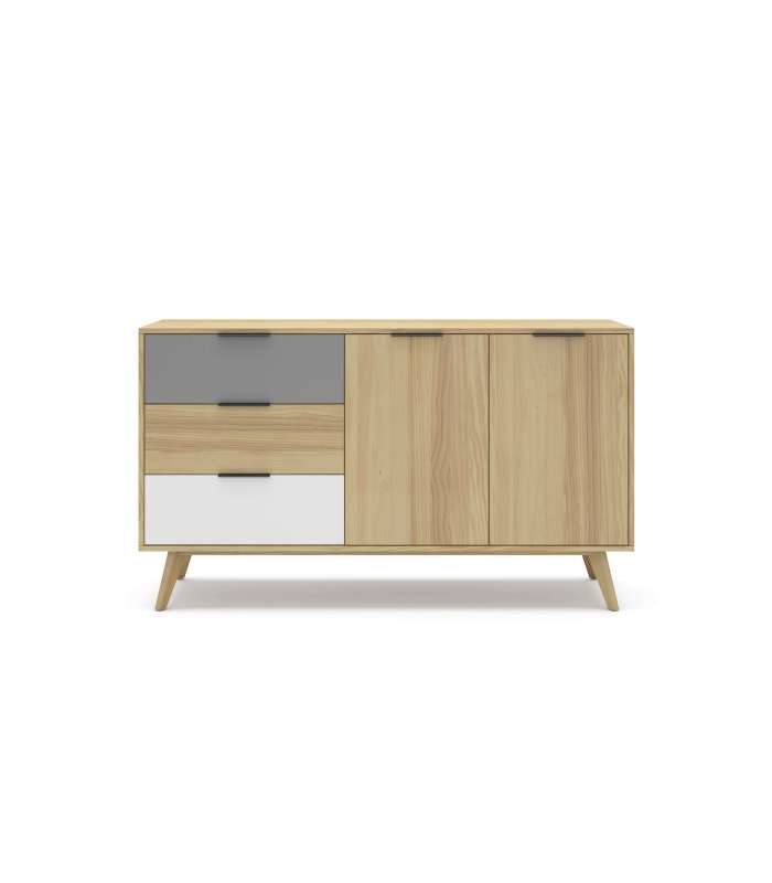 MKRIC Aparadores MIRANDA SIDEBOARD 3P3C BRANCO/CERA