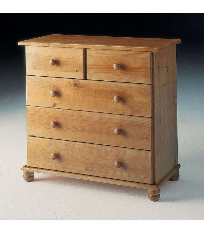 Comoda 3+2 drawers Altea solid pine wood honey color.