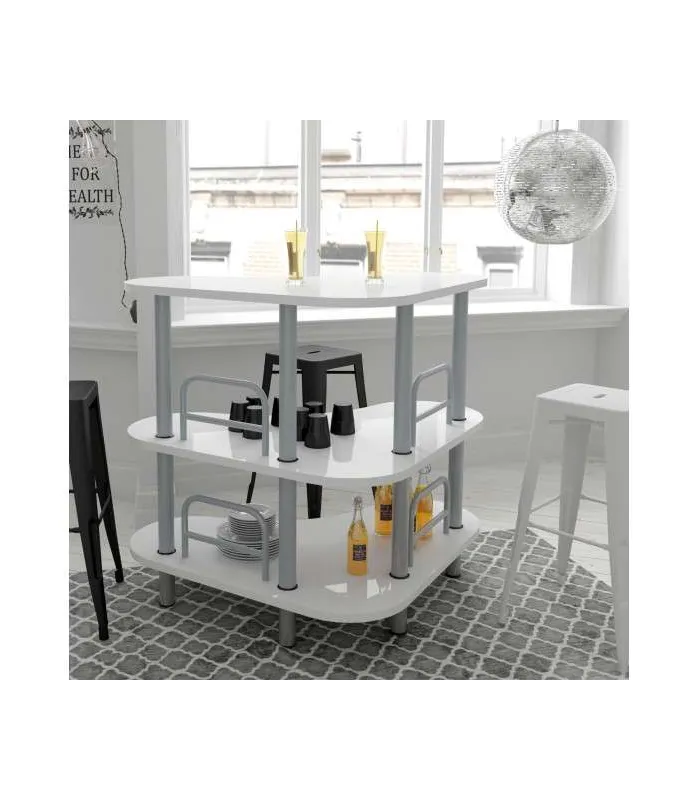Barra Bar Blanco Brillo, 120x102x80 cm
