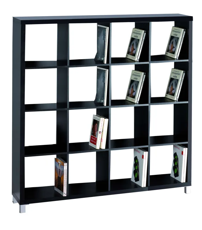 Estantería grande Kubox negra 4x4 153x146x29 cm