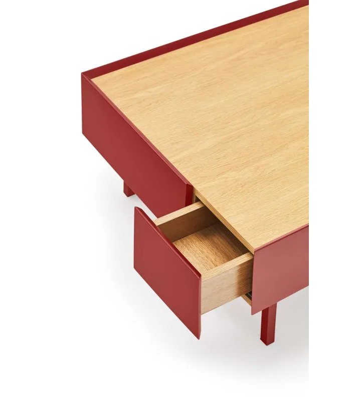 Mesa de centro para comedor modelo Arista 2 cajones acabado