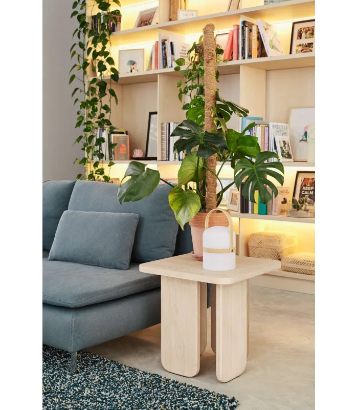 Mesa auxiliar Arq roble claro, 48x48x48 cm