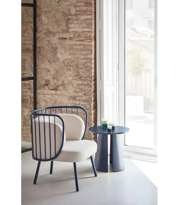 Mesa auxiliar Cep azul, moderna y funcional