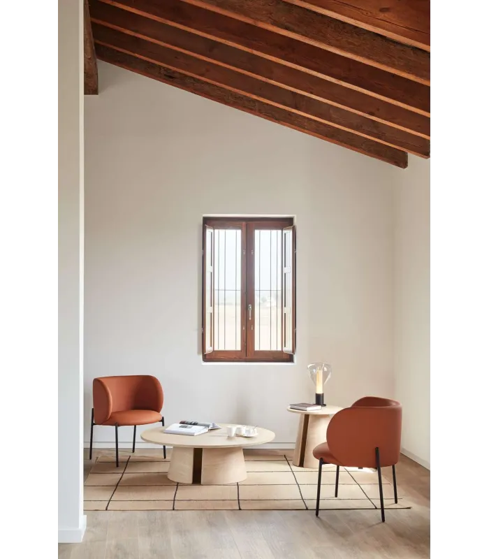 Mesa auxiliar Cep natural claro, 50cm x 50cm x 50.1cm
