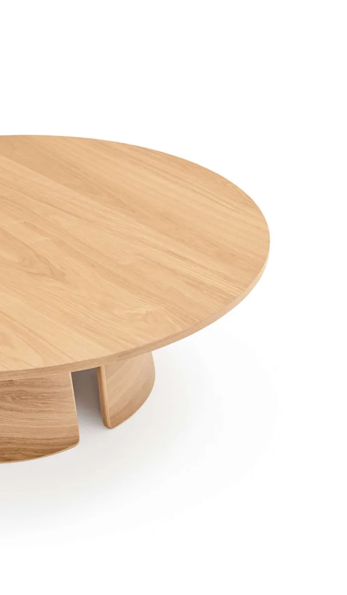 Mesa de centro Cep en acabado natural, 110x36.5 cm