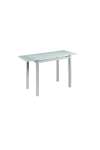 Mesa de cocina extensible Triana acabado blanco, 100/140cm (largo) x 60cm (ancho) x 76cm (fondo)