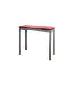 Mesa de cocina extensible Irene acabado rojo, 85/135 x 40 x 76 cm (largo x ancho x alto)