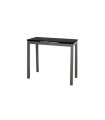 Mesa de cocina extensible Irene acabado negro, 85/135 x 40 x 76 cm (largo x ancho x alto)