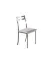 Pack de 4 sillas Clara acabado polipiel blanco, 41 x 47 x 86 cm (largo x alto x ancho)