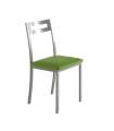 Pack de 4 sillas Clara acabado polipiel verde, 41 x 47 x 86 cm (largo x alto x ancho)