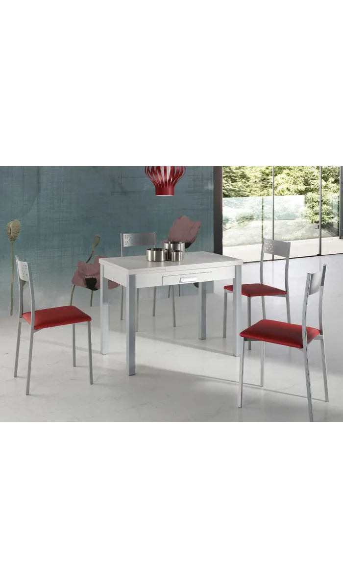Mesa de cocina extensible en varios colores 100/160 x 60 x 76