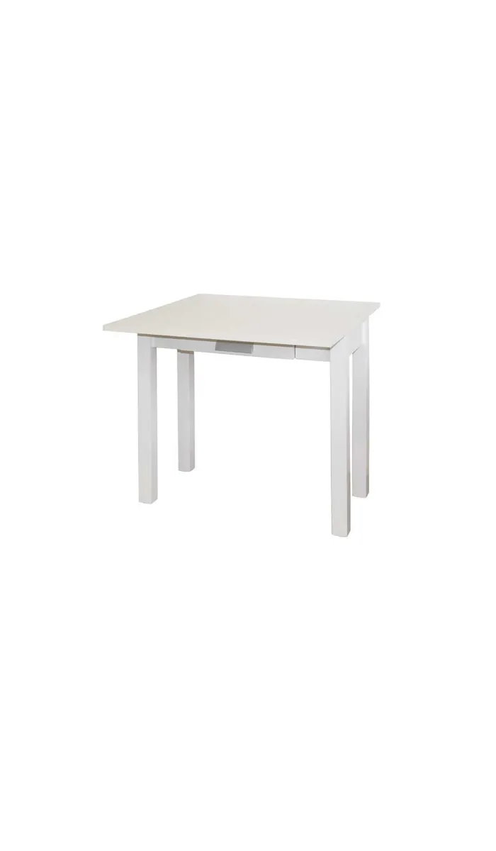 Mesa de cocina Elia blanca, abrible, 80 x 40/80 cm