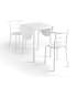 Conjunto de mesa y 2 sillas blancas María