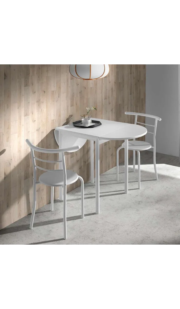 copy of Ensemble table Maria et 2 chaises, en finition blanche