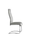 Pack de 4 sillas modelo Pastora acabado polipiel gris, 46 x 61 x 108/47 cm (largo x ancho x alto)