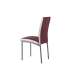 Pack 4 Amelia chairs in grey, burgundy and camel