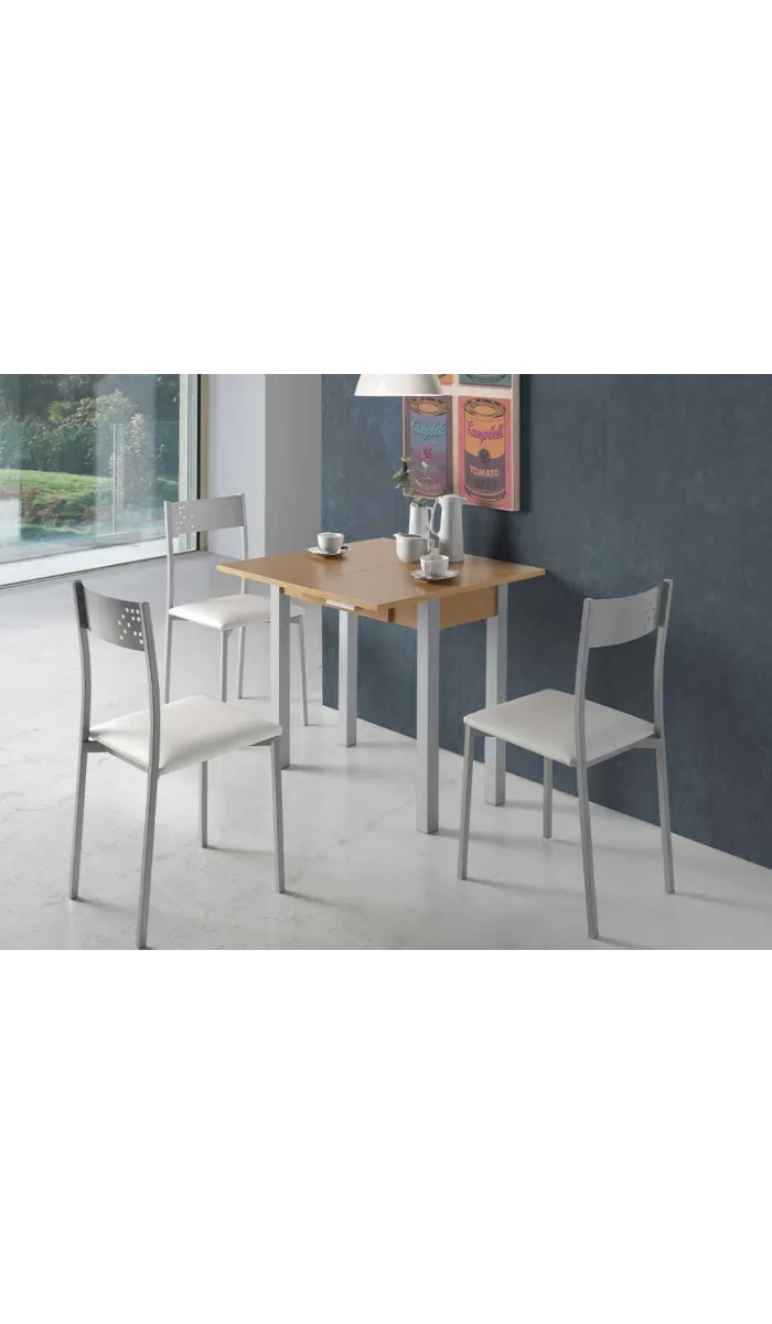 Mesa de cocina Carolina con apertura tipo libro en varios