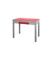 Mesa de cocina extensible Victoria acabado rojo, 100/160 X 60 X 76 cm (largo x ancho x alto)