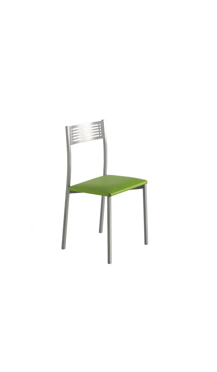 Pack de 4 sillas Laura en polipiel verde