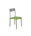 Pack de 4 sillas Alicia en polipiel verde, 41 x 47 x 86 cm (largo x alto x ancho)