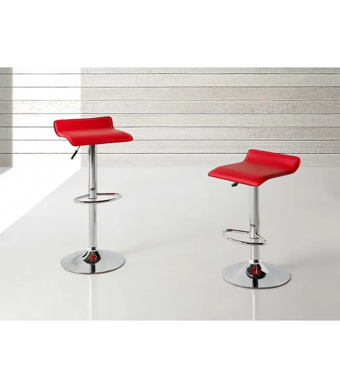 Pack de 2 taburetes elevables Agata rojos