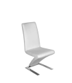 Pack de 2 sillas modelo Paloma en polipiel blanco, 46 x 69 x 99/48 cm (largo x ancho x alto)
