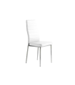 Pack de 6 sillas modelo Pamela tapizado polipiel blanco, 41 x 53 x 97/47 cm (largo x ancho x alto)