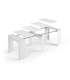 Extensible multifunction Kendra dining table with 5 possible