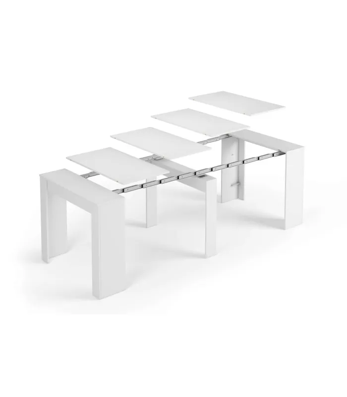 Extensible multifunction Kendra dining table with 5 possible