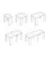 Extensible multifunction Kendra dining table with 5 possible